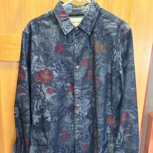 Robert Graham Floral Paisley Graphic Cotton/Poly Long Sleeve Button Down